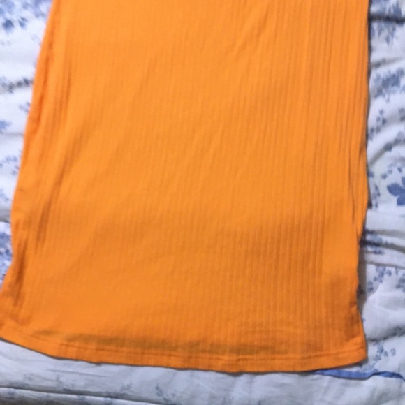 2XL Ribbed Mini Dress Orange - Picture 2 of 3